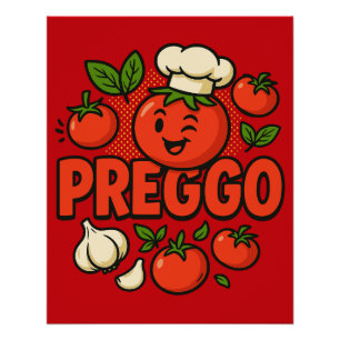 Preggo Sauce Kostüm Schwangerschaftsankündigung Poster
