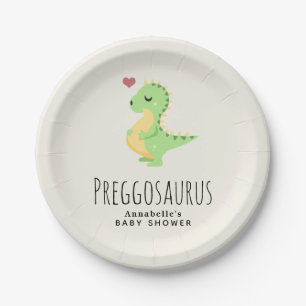 Preggosaurus Süße Dinosaurier-Baby-Party Pappteller