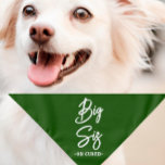 Pregnancy Announce Guard Bandana | Big Sis Green Halstuch<br><div class="desc">Small or large,  this pet bandana can be used for dogs or cats. Minimal,  modern,  and customizable with your pet's name. 
What's cuter than announcing a pregnancy than with your fur child 🥰
All text is customizable ↣ just click the ‘Personalize’ button.</div>