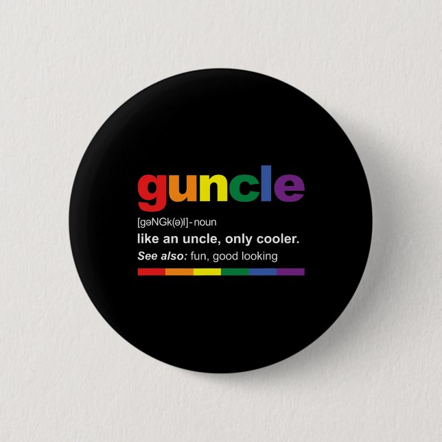 Pregnancy Announcemen For Gay Uncle New Uncle  Button (Vorderseite)