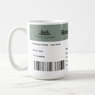 Pregnancy Announcement Airline Ticket neutral Kaffeetasse