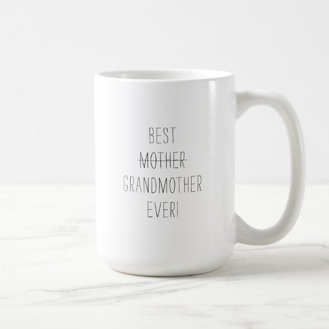 Pregnancy Announcement Best Mother Grandmother Kaffeetasse (Rechts)