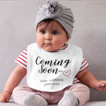 Pregnancy Announcement Coming Soon Baby Bib