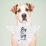 Pregnancy Announcement Guard Bandana | Big Sis W&B Halstuch<br><div class="desc">Small or large,  this pet bandana can be used for dogs or cats. Minimal,  modern,  and customizable with your pet's name. 
What's cuter than announcing a pregnancy than with your fur child 🥰
All text is customizable ↣ just click the ‘Personalize’ button.</div>