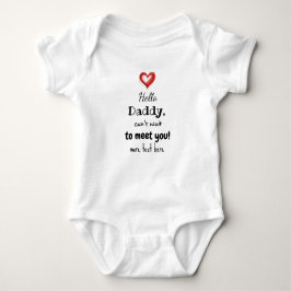 Pregnancy Announcement Idea for Dad, Custom Text  Baby Strampler