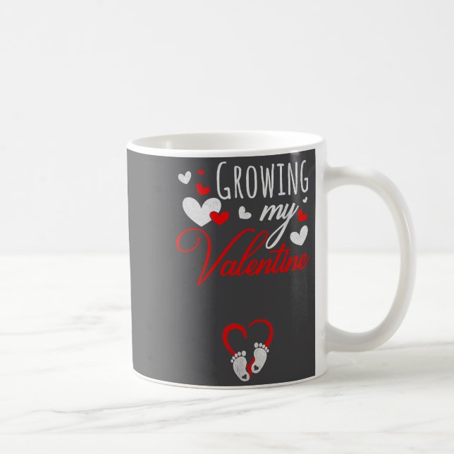 Pregnancy Announcement New Mom Growing My Valentin Kaffeetasse (Rechts)