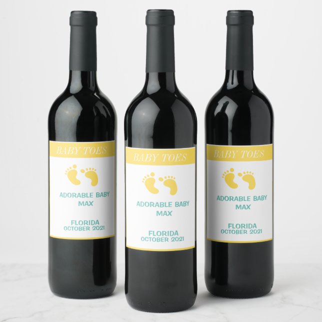 Pregnancy Announcement Personalized Wine Label Weinetikett (Flaschen)