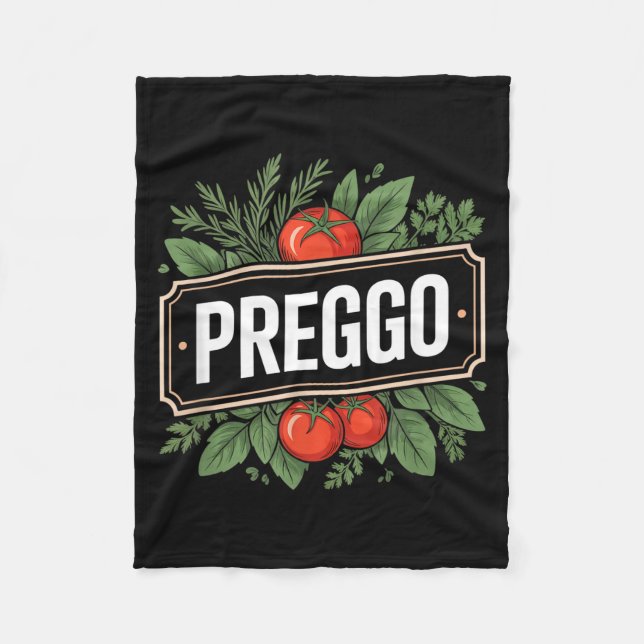 Pregnancy Announcement Prego Pasta Sauce Funny Pre Fleecedecke (Vorderseite)