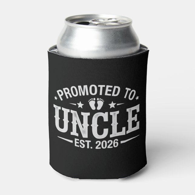 Pregnancy Announcement Promoted to Uncle est. 2026 Dosenkühler (Kanne Vorderseite)