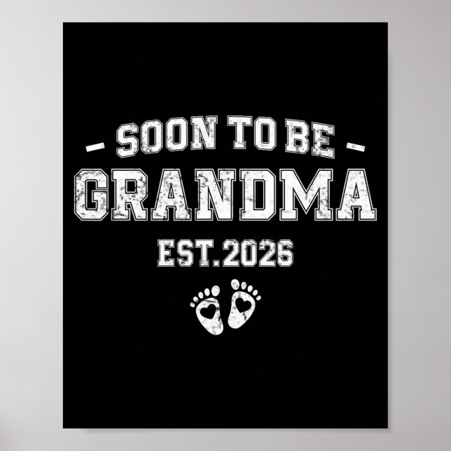 Pregnancy Announcement Soon To Be Grandma 2026  Poster (Vorne)