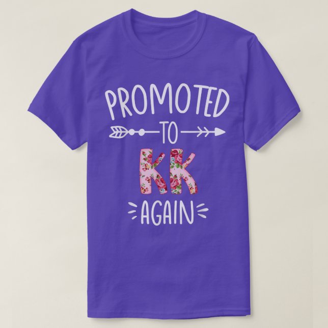 Pregnancy Announcement Soon to Be Kk Again Floral  T-Shirt (Design vorne)
