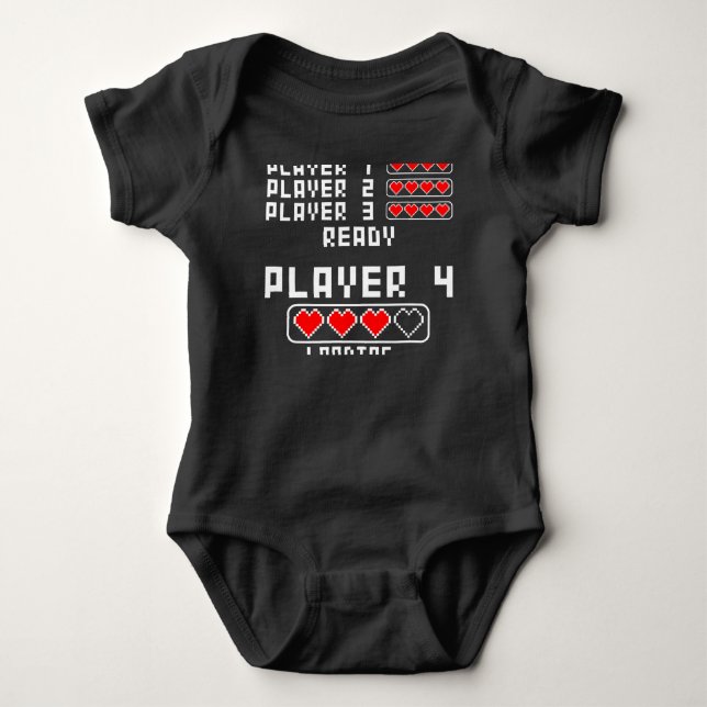 Pregnancy Announction Spieler 4 Laden Baby Strampler (Vorderseite)