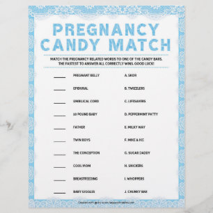 Pregnancy Candy Match [Luxury Lace [blau] Briefbogen