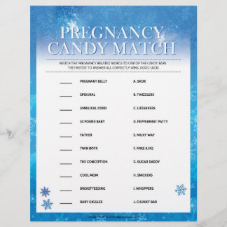 Pregnancy Candy Match [Snowy Blue] Briefbogen