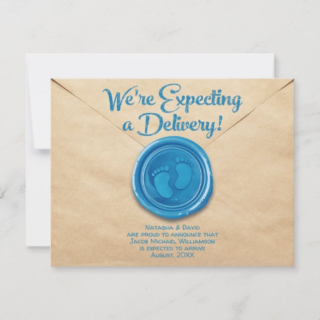 Pregnancy Flat Announcement Card Ankündigung (Vorderseite)