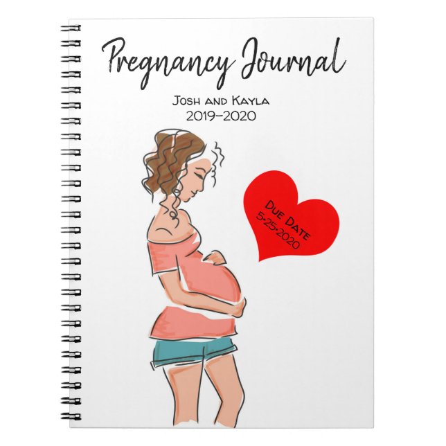 Pregnancy Journal Customize Notizblock (Vorderseite)