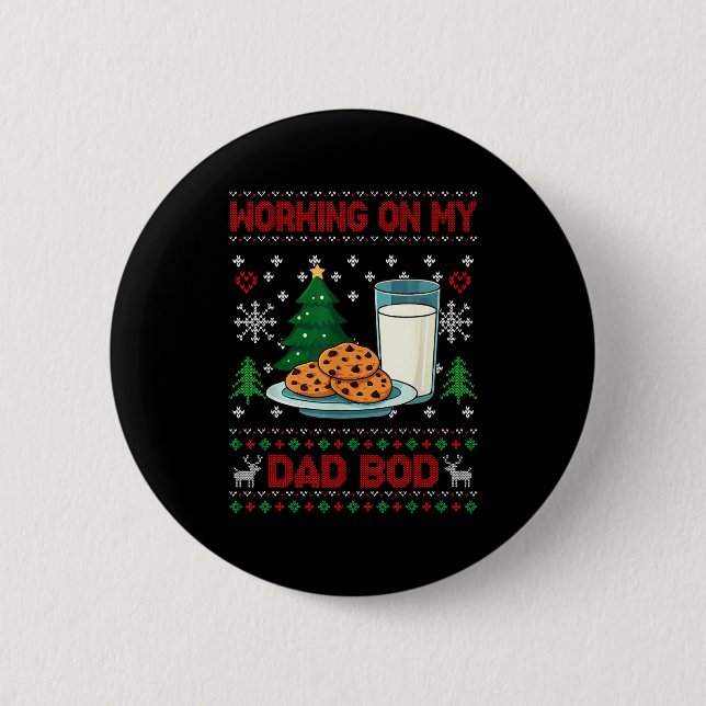 Pregnancy New Mom Baby Pregnant Christmas Matching Button (Vorderseite)