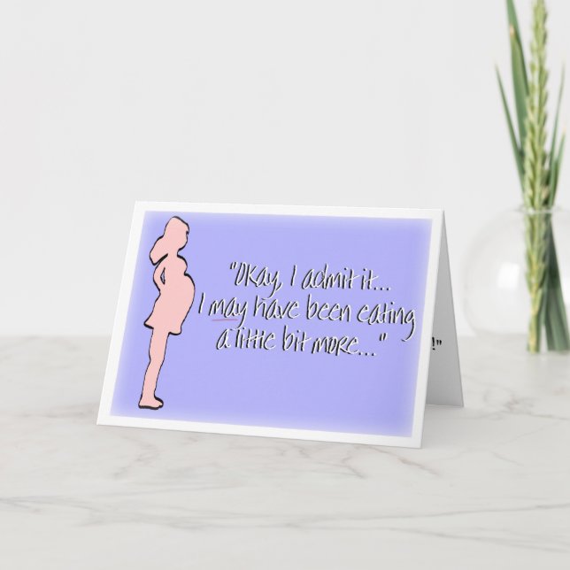 Pregnancy Pregnement Announcement Paper Card Ankündigung (Vorderseite)