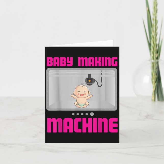 Pregnancy Reveal &amp; Announcement Baby Making Ma Karte (Vorderseite)