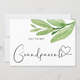 Pregnancy Reveal Großeltern Neue Babygrün Karte