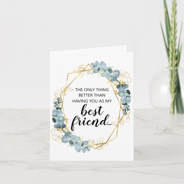Pregnancy Revecard for Best Friend Ankündigung (Vorderseite)
