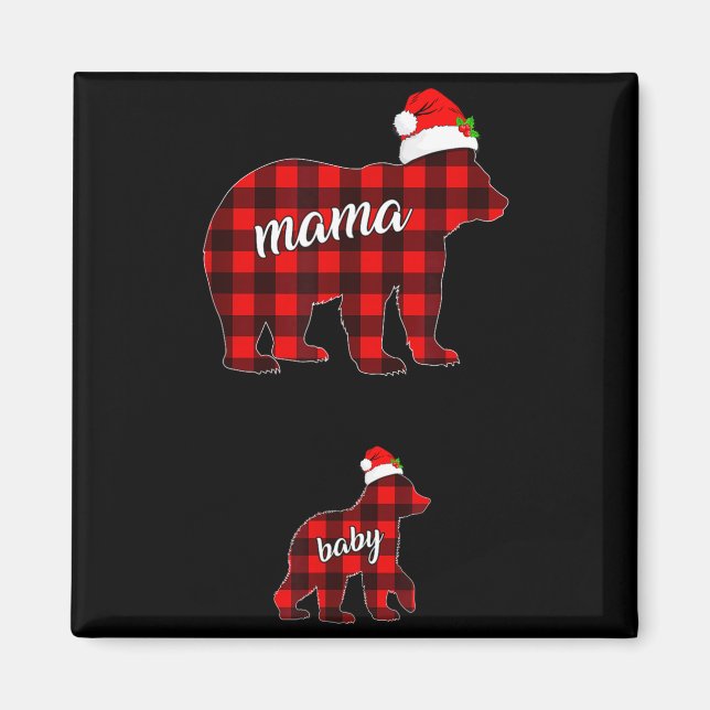 Pregnant Women Mom Mama Bear Pregnancy Christmas P Magnet (Vorne)
