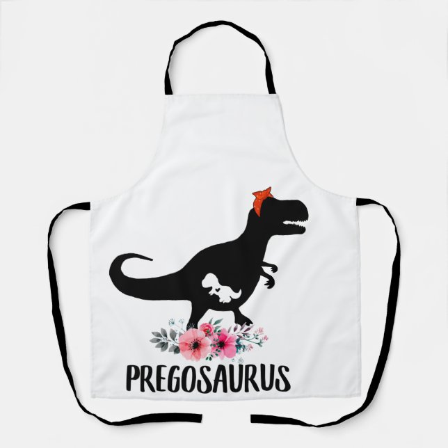 Pregosaurus Funny Pregnancy Geschenk Schürze (Vorderseite)