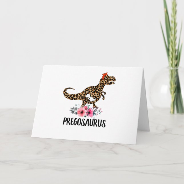 Pregosaurus Funny Pregnancy Gift Dankeskarte (Vorderseite)