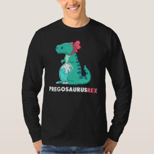Pregosaurus Rex Dinosaurier Schwangerschaftsankünd T-Shirt