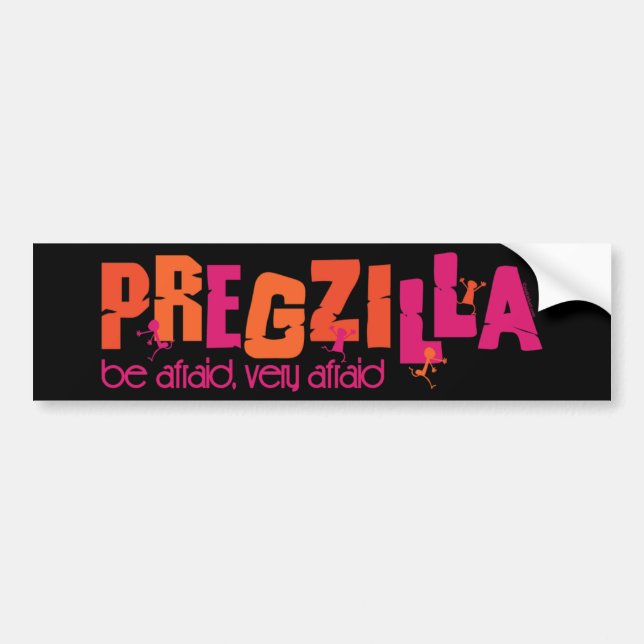 Pregzilla Autoaufkleber (Vorne)