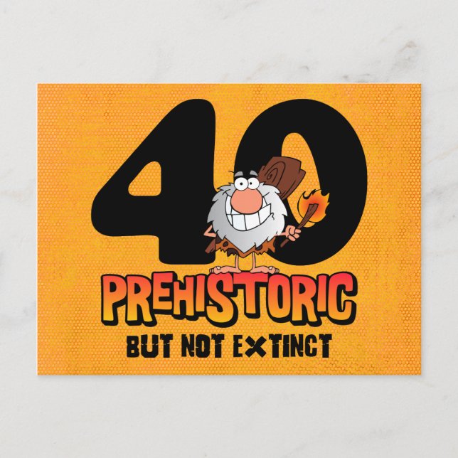 Préhistorique 40e anniversaire Carte postale Invit (Devant)