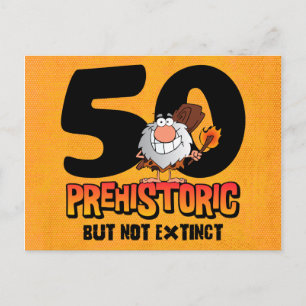 Préhistorique 50e anniversaire Carte postale Invit