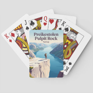 Preikestolen Kanzelfelsen Norwegen Spielkarten