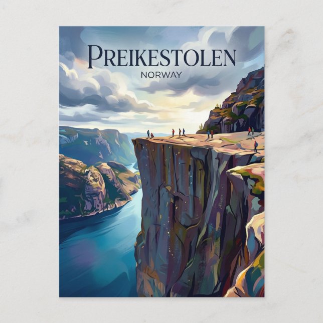 Preikestolen Norwegen Postkarte (Vorderseite)