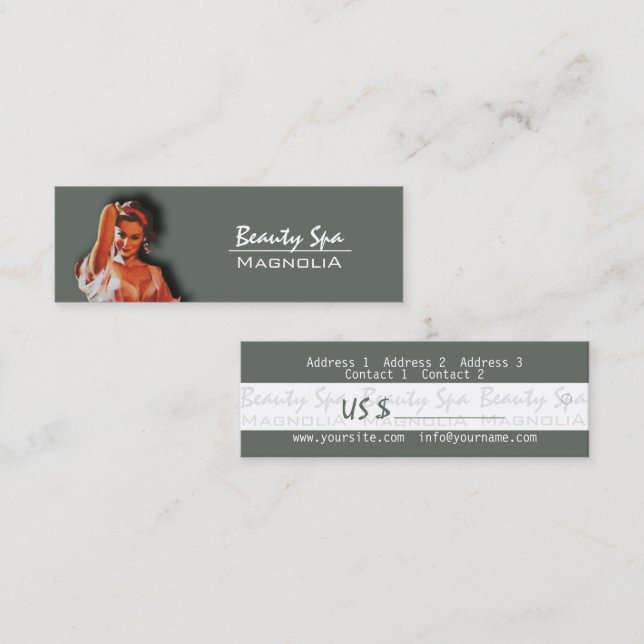 Preis der Visitenkarte - Beauty Wellness-Center (Vorne/Hinten)