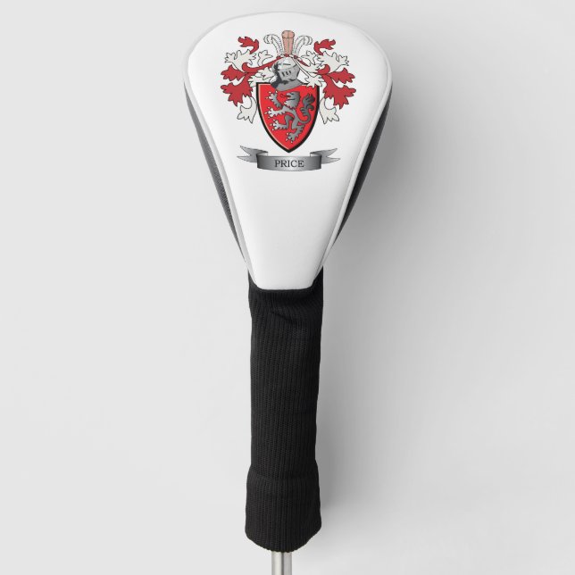 Preis-Familienwappen-Wappen Golf Headcover (Vorderseite)