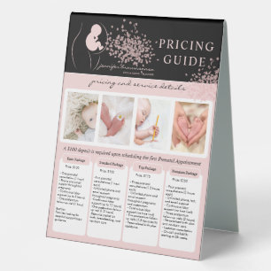 Preis für Baby Black Doula Geburtscoach-Service Tischaufsteller