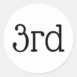 Preis für den 3. Platz Runder Aufkleber