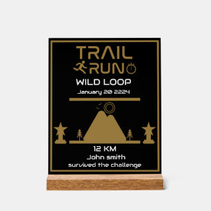 Preis für den Wettbewerb "Trail Run" Acrylschild