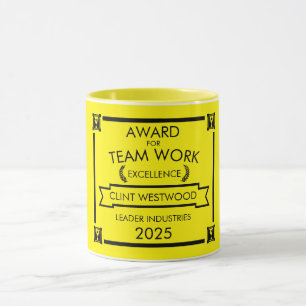 Preis für die Arbeit des Unternehmensteams Tasse