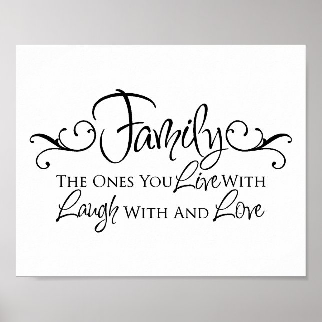 Preis für Familie und Liebe Poster (Vorne)