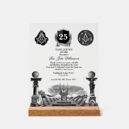 Preis für Freemason Years Services Acrylschild