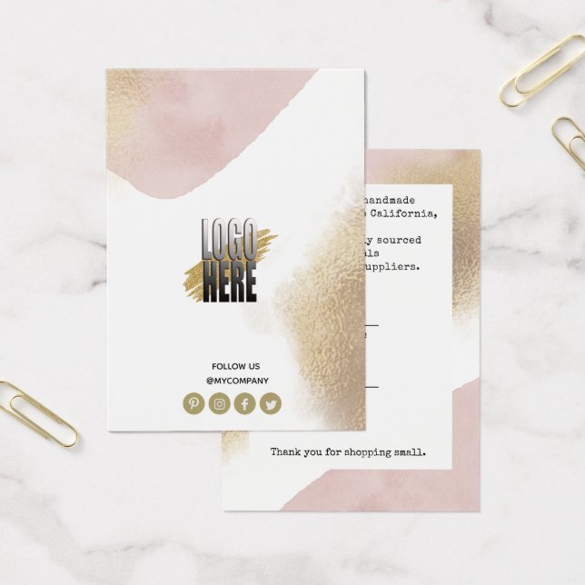 Preis für Kleidung für Chic Rose Gold-Logo (Büro)