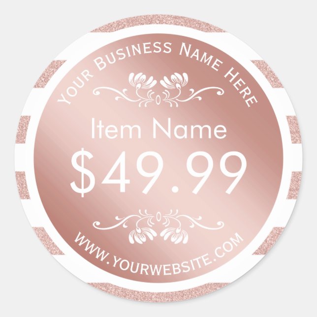 Preis für moderne Rose Runder Aufkleber (Vorderseite)