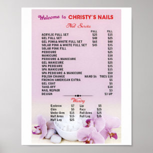 Preis Nagelsalon Poster