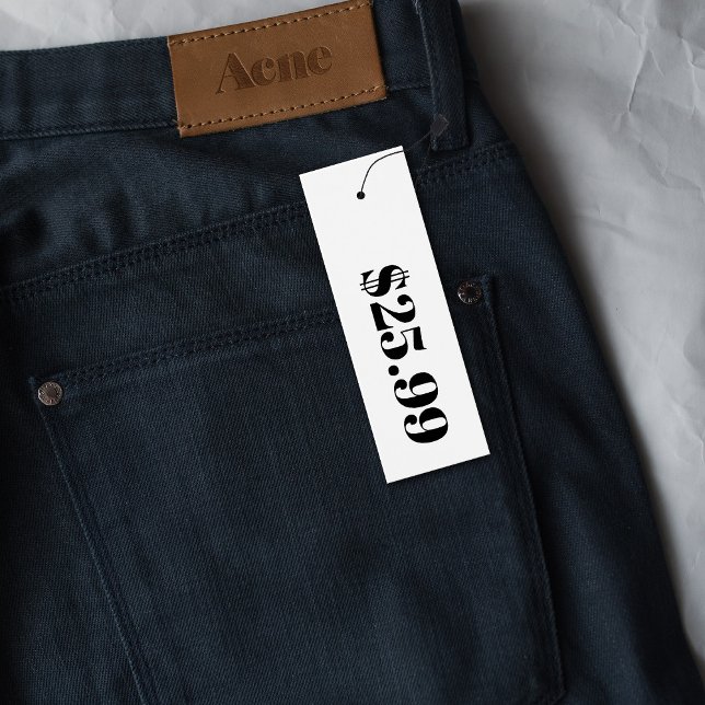 Preis nur weißes Kleidungsstück Hängemarke (Von Creator hochgeladen)