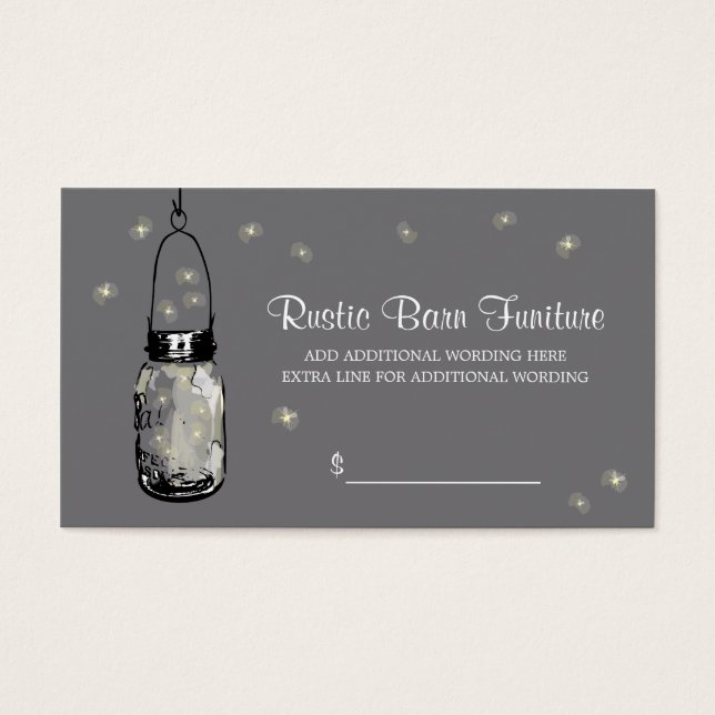 PREIS TAG Mason Jar & Fireflies (Vorderseite)