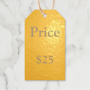 Preis-Tag Solid Gold Ihr Info-Business-Logo Geschenkanhänger