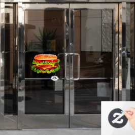 Preisanpassung für doppelte Cheeseburger Deluxe Ad Fensteraufkleber