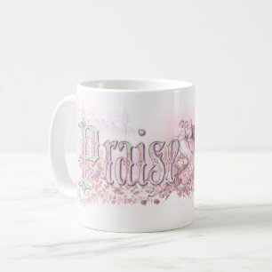 "Preise den Herrn" pastellrosa und grün Kaffeetasse